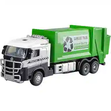 卡威 合金城市环卫车 垃圾车 成品模型
