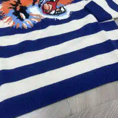 Gucci Tiger Stripe Sweater Blue