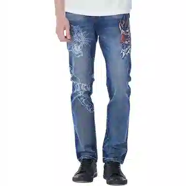 Onitsuka Tiger Animal Embroidery Jeans