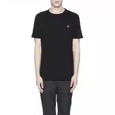 Fred Perry Logo Print T-Shirt Navy