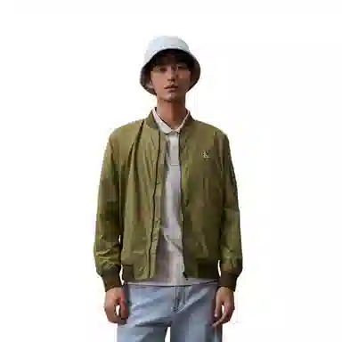 Calvin Klein Embroidered Letter Bomber Jacket
