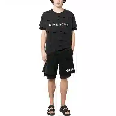 Givenchy SS23 Logo Print Crewneck T-Shirt Black