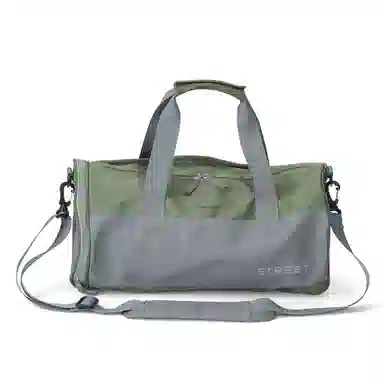 真维斯 休闲简约高颜值时尚短途出差旅行大容量休闲百搭运动多功能外出 锦纶 健身包单肩包斜挎包背包 常规 男女同款 灰绿