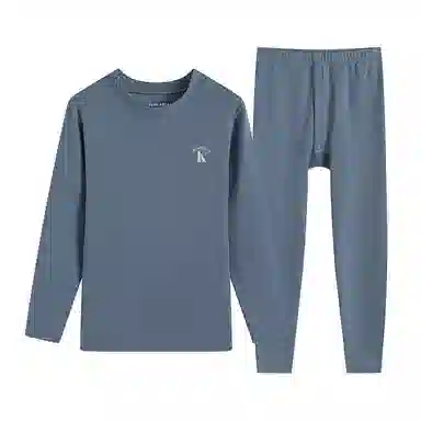 贴身领域 青少年德绒发热内衣初中高中学生秋衣秋裤棉毛衫保暖套装 男款