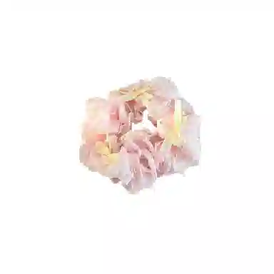 水中玉 韩系温柔丝带蝴蝶结大肠发圈扎头发皮筋高级感马尾发绳头饰 布艺 头绳 女款