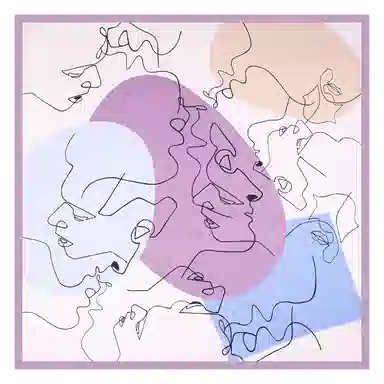 上海故事 加大真丝大方巾 桑蚕丝 丝巾 女款 温婉花意