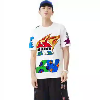 Louis Vuitton SS21 Cartoon Logo T-Shirt White