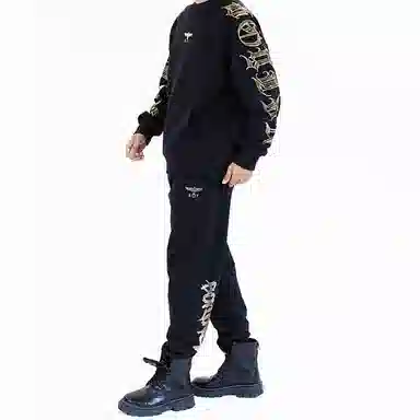 Boy London FW22 Gold Eagle Crewneck Sweatshirt Black