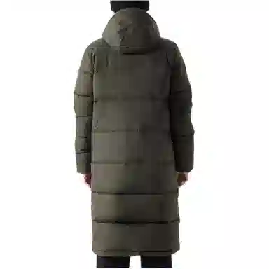 The North Face Logo Zip Hoodie Down Jacket Green