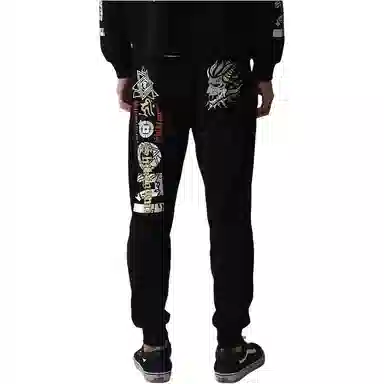 Onitsuka Tiger Bushin Embroidered Casual Pants Black