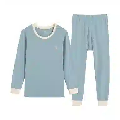 贴身领域 纯棉青少年秋衣秋裤初高中学生内衣保暖套装 男款