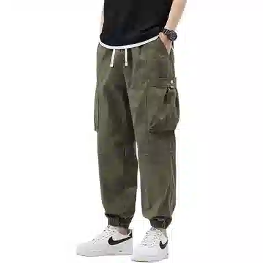 帕丁顿熊 纯色系带宽松束脚工装裤 男款