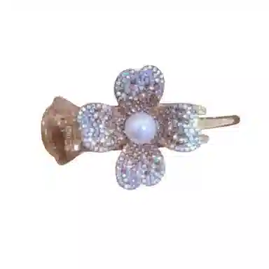 丹琴 四叶草抓夹花朵丸子头发饰高马尾固定神器夹子头饰 亚克力 发夹 女款