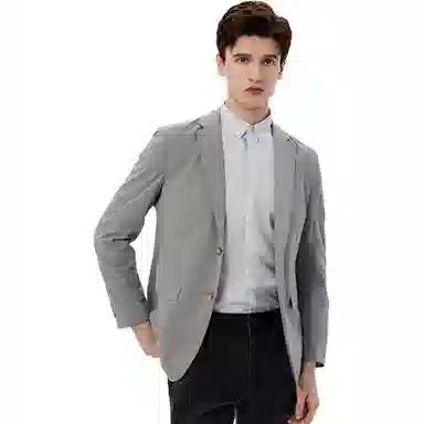 Hush Puppies Business Casual Suit Men's Mid Grey