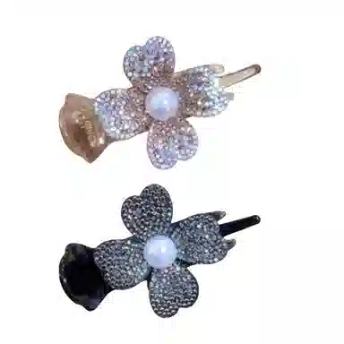 丹琴 四叶草抓夹花朵丸子头发饰高马尾固定神器夹子头饰 亚克力 发夹 女款