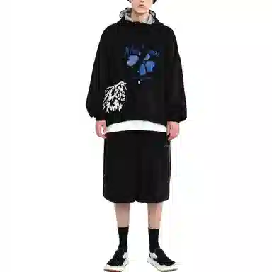 ADER ERROR Through Editism Hoodie Black