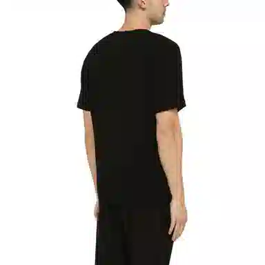 Stone Island Logo Print T-Shirt Black