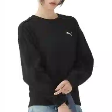 PUMA ESS CREW FL Black