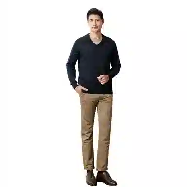 恒源祥 打底长袖加厚羊毛针织毛衣 男款