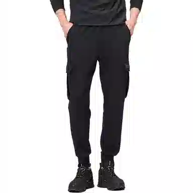 探路者 纯色保暖加厚束脚休闲裤 男款