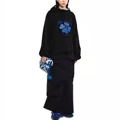 ADER ERROR Through Editism Hoodie Black