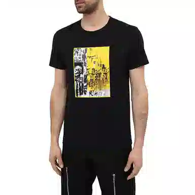 Alexander McQueen SS21 Poster Print T-Shirt Black