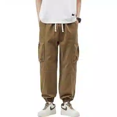 帕丁顿熊 纯色系带宽松束脚工装裤 男款