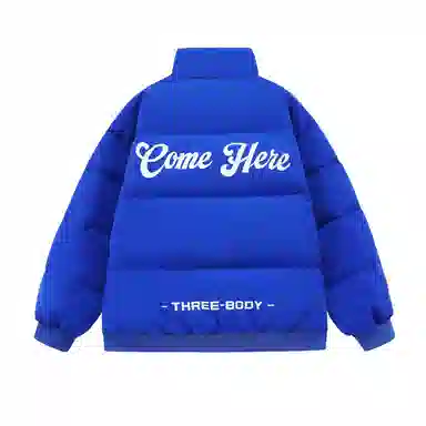 三体 红岸基地系列 含挎包字母徽章印花纯色基础款宽松美式户外防风防水休闲保暖加厚潮牌个性时尚面包服立领羽绒服 男女同款