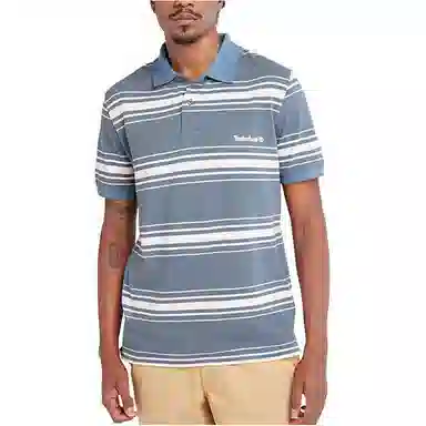 Timberland Striped Polo Shirt Navy