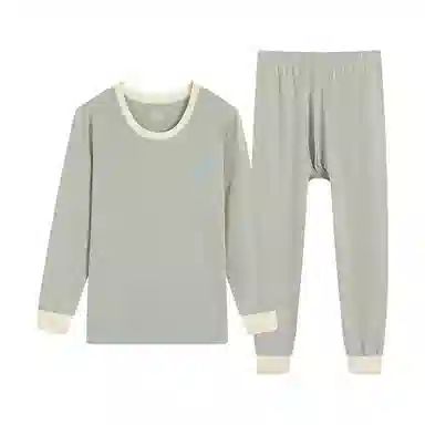 贴身领域 纯棉青少年秋衣秋裤初高中学生内衣保暖套装 男款