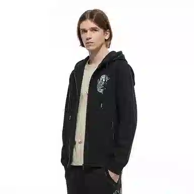 Oniarai Knit Cardigan Hoodie Black