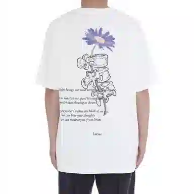 xVESSEL Purple Daisy Tee White