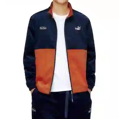 PUMA Zip-Up Jacket Navy Orange