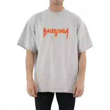 Balenciaga Metallica SS22 T-Shirt Grey
