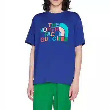 Gucci x The North Face FW22 Logo T-Shirt Blue