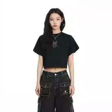 BJHG Gradient Reflective Butterfly T-Shirt