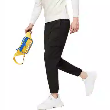 才子 修身微弹透气休闲裤 男款 黑色