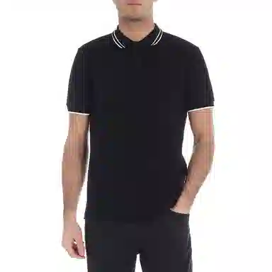 McQ Alexander McQueen Embroidered Swallow Polo Black