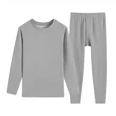 贴身领域 青少年德绒发热中领加绒中厚秋衣秋裤打底衫内衣保暖套装 男款