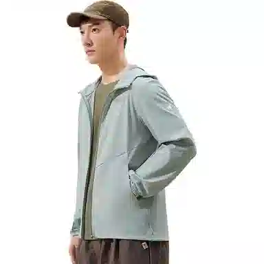 探路者 针织弹力透气防晒服 男款 迷雾绿