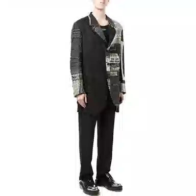 Yohji Yamamoto FW22 Geometric Print Oversized Blazer