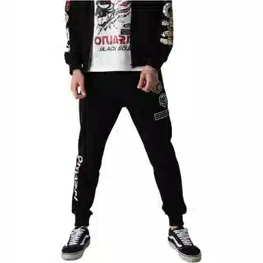 Onitsuka Tiger Bushin Embroidered Casual Pants Black