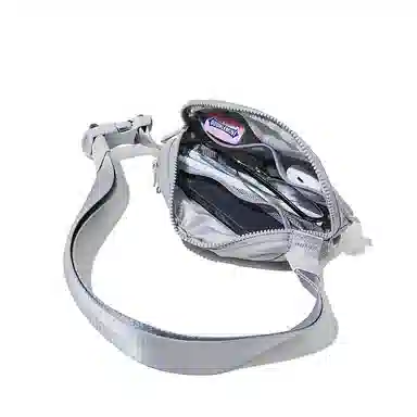 波斯丹顿 轻便防泼水简约 织物 腰包胸包 小号 男女同款情侣款 黑色/灰色