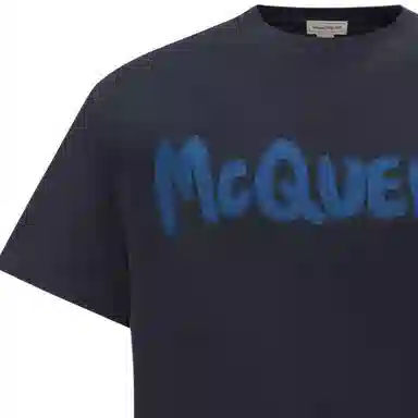 Alexander McQueen SS22 Logo T-Shirt Navy