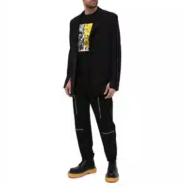 Alexander McQueen SS21 Poster Print T-Shirt Black