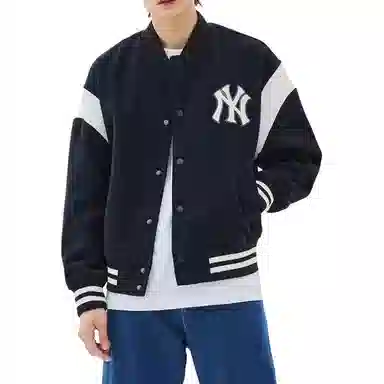 MLB Yankees Letterman Jacket Black