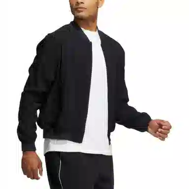 adidas Logo Print Zip Jacket Black