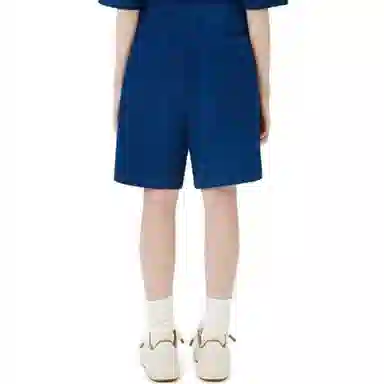 中国李宁 纯色宽松运动短裤 男款 蓝色