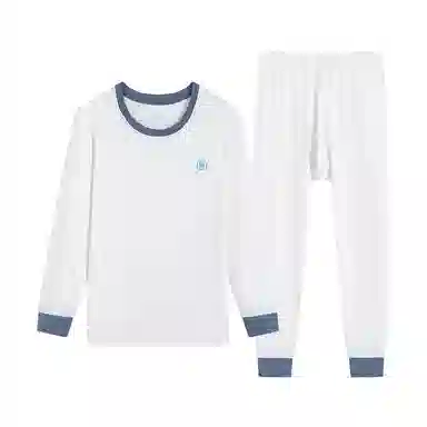 贴身领域 纯棉青少年秋衣秋裤初高中学生内衣保暖套装 男款