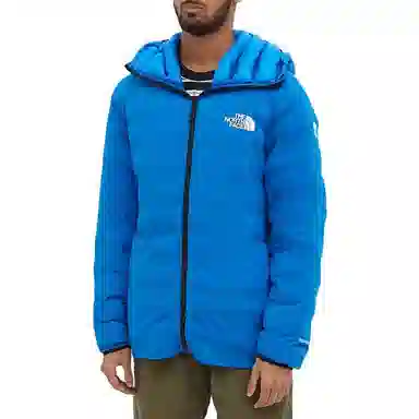 The North Face Logo Print Zip Hoodie Blue